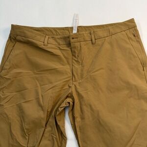 CRZ YOGA Mens Tan Stretch Golf Khaki Chino Pants Slim Fit Performance Zip 40x34